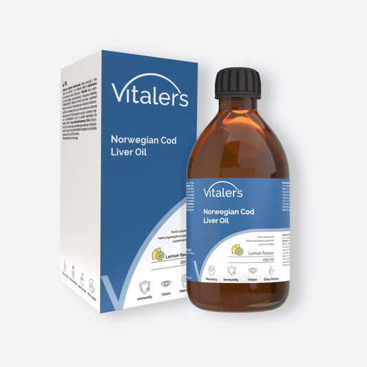 Vitaler's Omega Cytrynowy Tran Norweski Omega-3 1200 mg - 250 ml