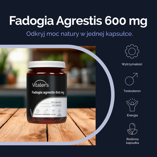 Vitaler's Ekstrakty Fadogia agrestis 600 mg - 60 kapsułek