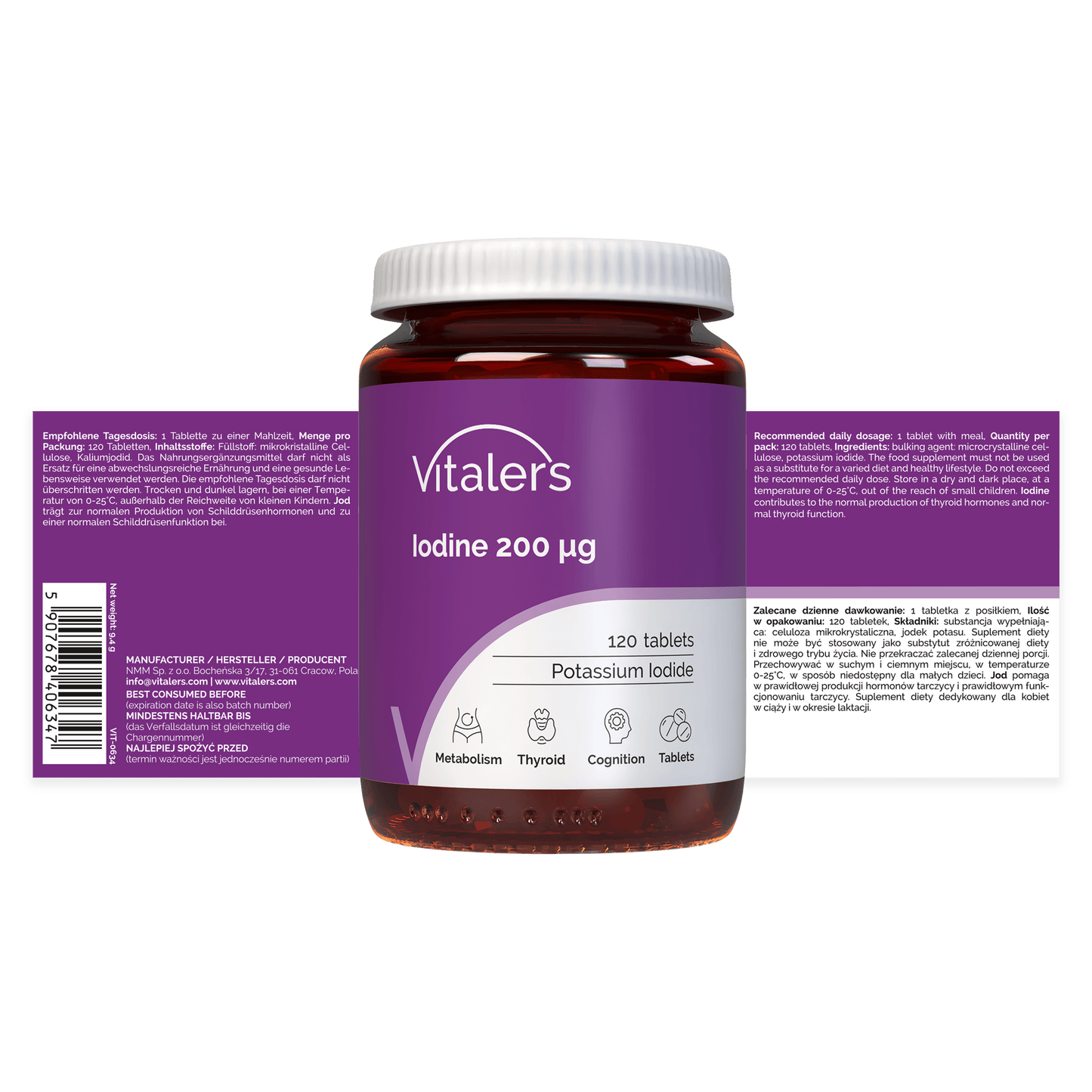 Vitaler's Minerały Jod 200 mcg - 120 tabletek