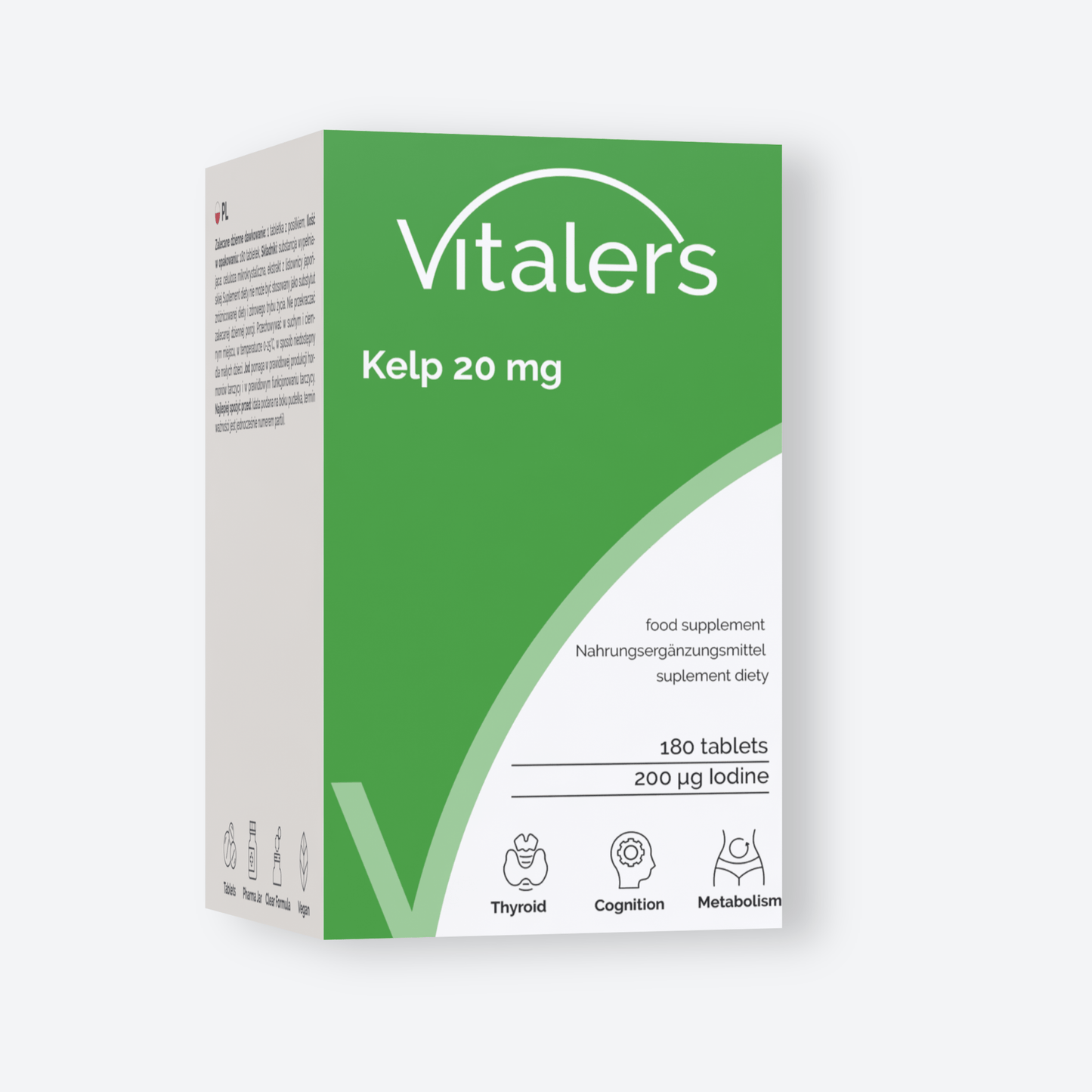 Vitaler's Minerały Kelp 20 mg - 180 tabletek