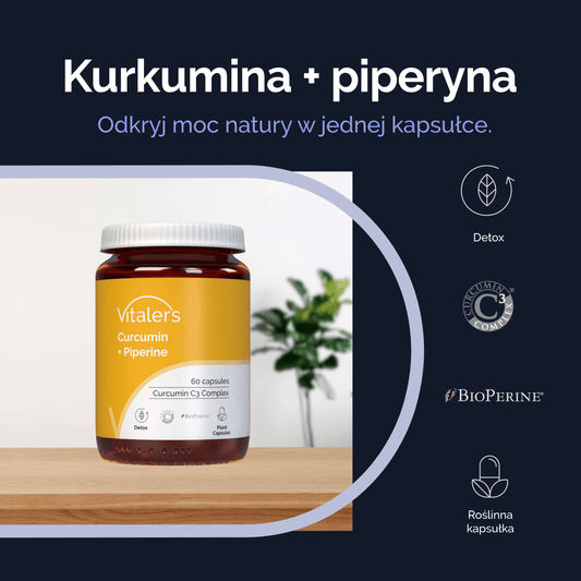Vitaler's Antyoksydanty Kurkumina + Piperyna - 60 kapsułek