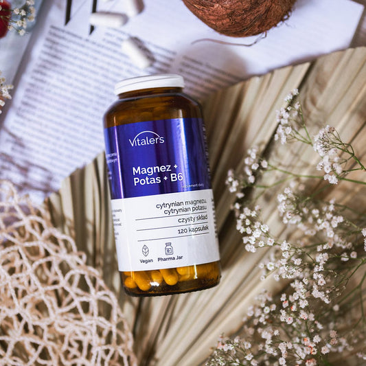 Vitaler's Minerały Magnez 100 mg + Potas 150 mg + Witamina B6 10 mg - 120 kapsułek