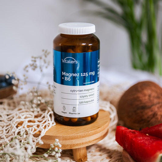 Vitaler's Minerały Magnez 125 mg + Witamina B6 12,5 mg - 120 kapsułek