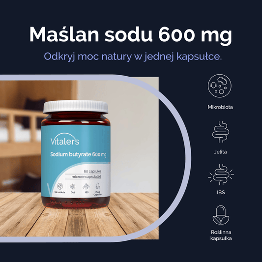 Vitaler's Probiotyki Maślan sodu 600 mg - 60 kapsułek