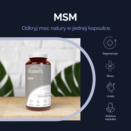 Vitaler's Specjalistyczne MSM (Siarka organiczna) 700 mg - 120 kapsułek