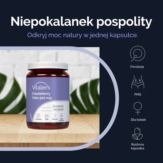 Vitaler's Ekstrakty Niepokalanek pospolity (Vitex) 500 mg - 60 kapsułek