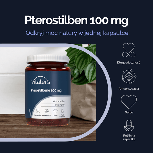Vitaler's Ekstrakty Pterostilben 100 mg - 60 kapsułek