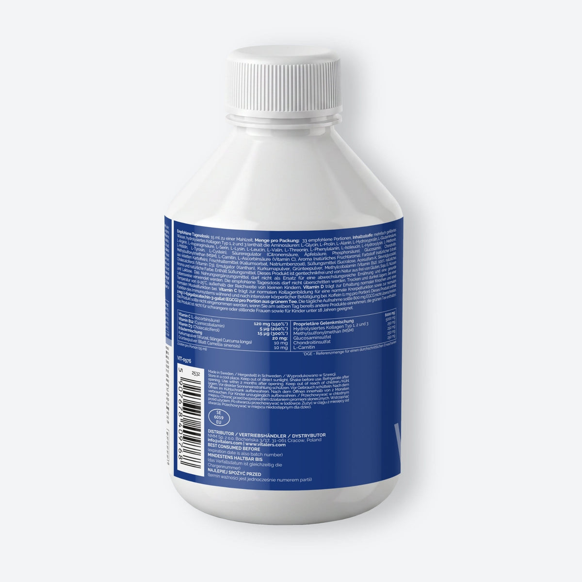 Vitaler's Kolagen Vitaler's Collagen Sport 5000 mg, kolagen w płynie, jagodowy - 500 ml