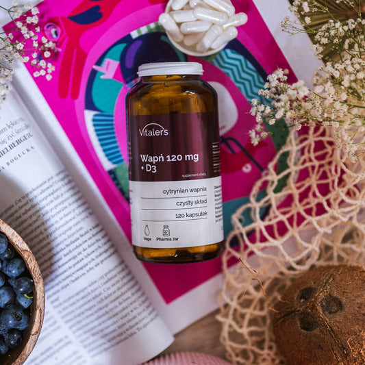 Vitaler's Minerały Wapń 120 mg + Witamina D3 1000 IU - 120 kapsułek