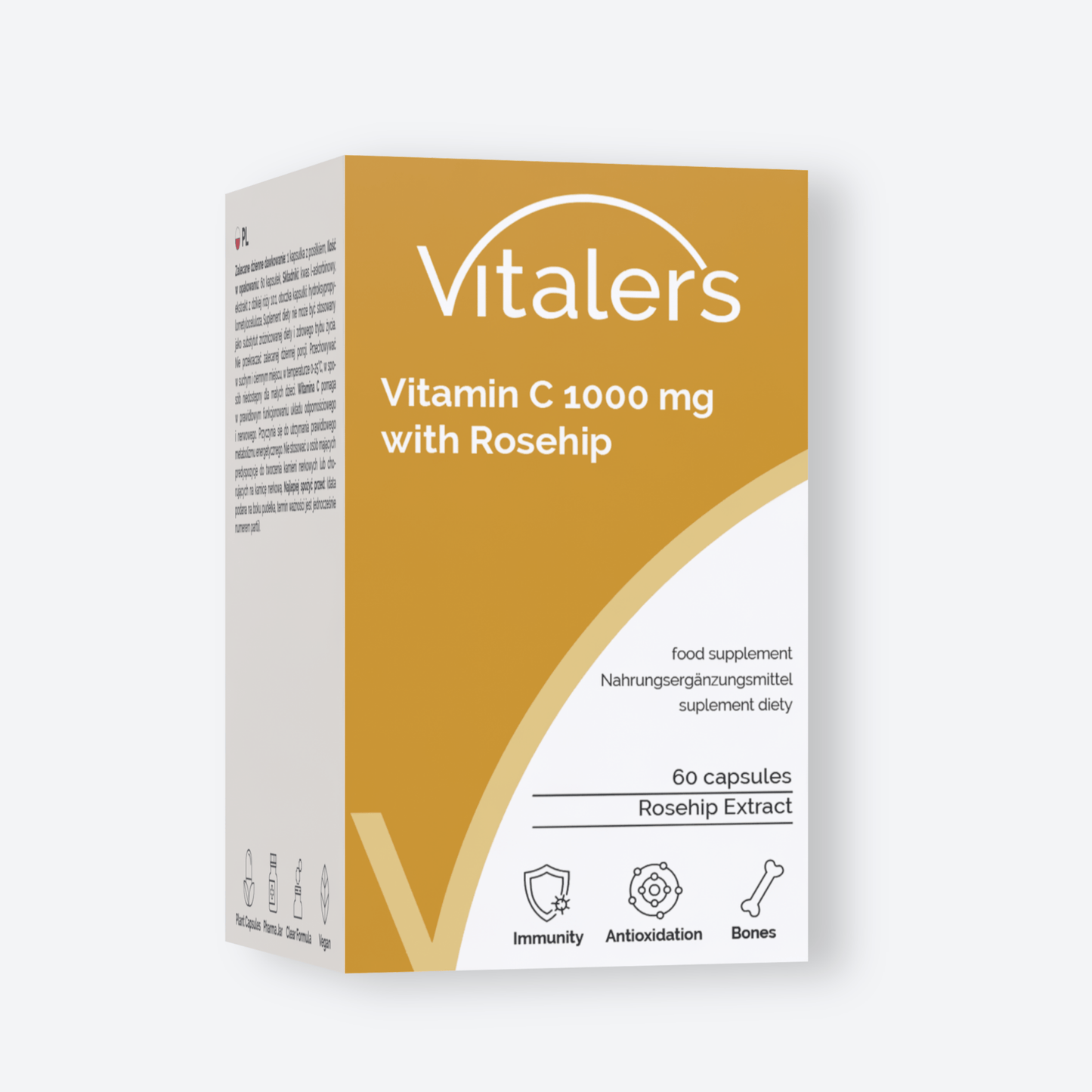 Vitaler's Witaminy Witamina C z dziką różą 1000 mg - 60 kapsułek