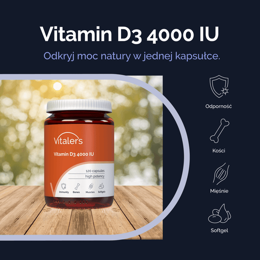 Vitaler's Witaminy Witamina D3 4000 IU - 120 kapsułek