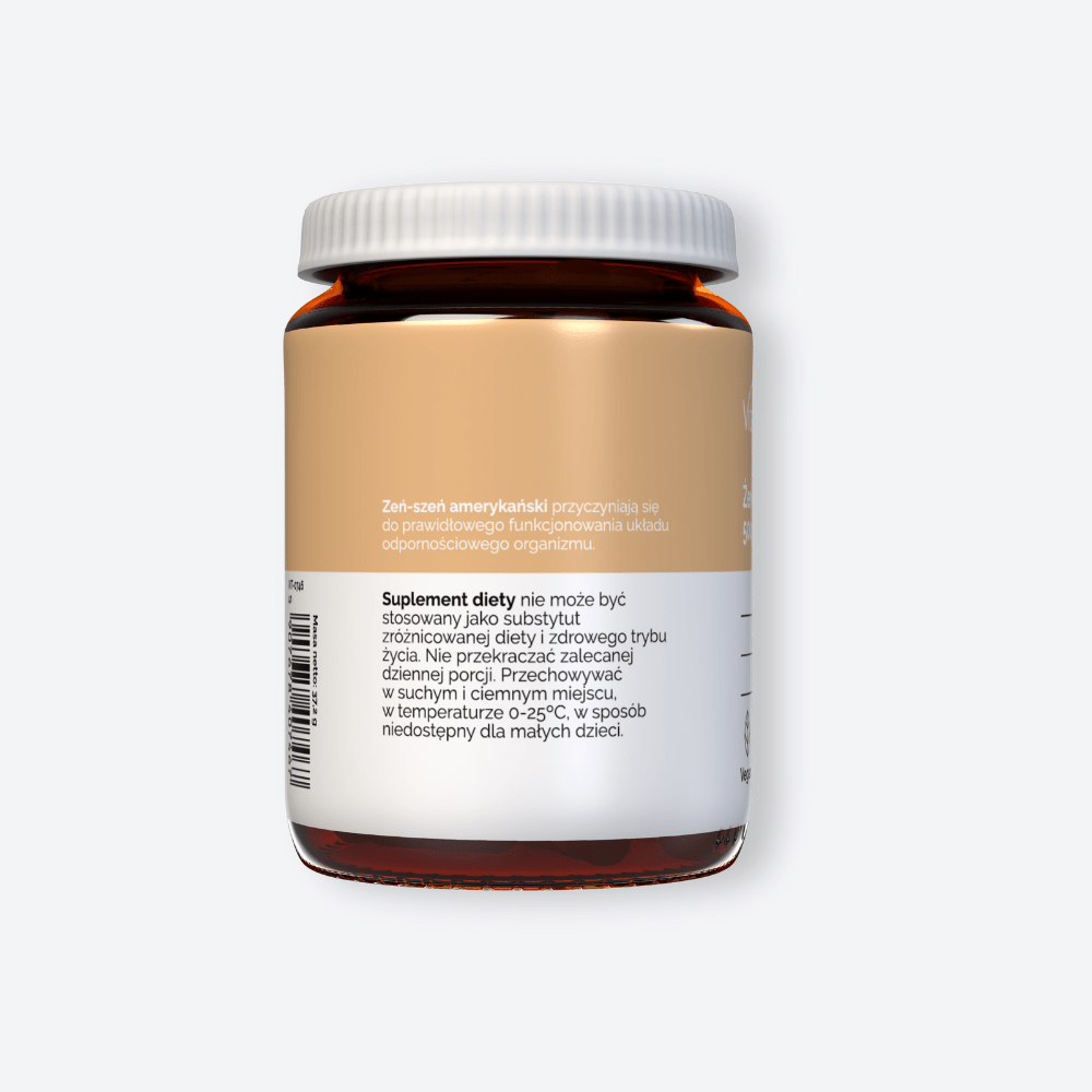 Vitaler's Adaptogeny Żeń-szeń Amerykański 500 mg - 60 kapsułek