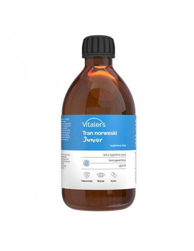 Vitaler's Tran norweski Junior Omega-3 1200 mg dla dzieci - 250 ml