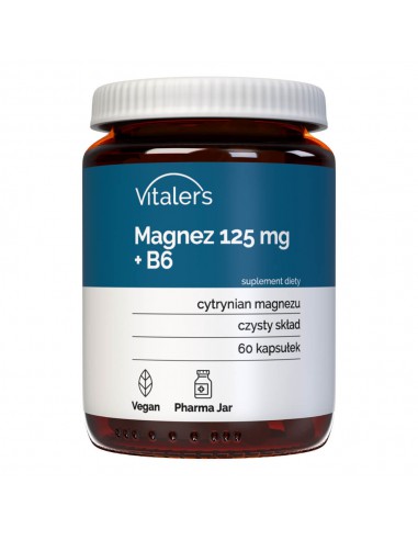 Vitaler's Magnez 125 mg + B6 12,5 mg - 60 kapsułek