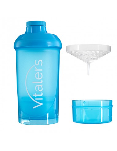 Vitaler's Niebieski shaker z sitkiem - 500 ml + 150 ml