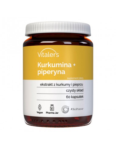Vitaler's Kurkumina C3 500 mg + Piperyna 5 mg - 60 kapsułek