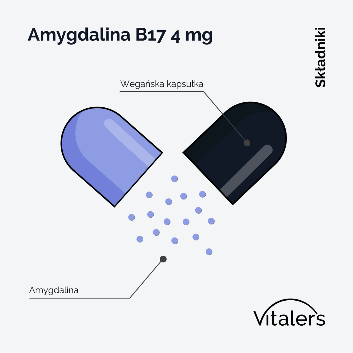 Vitaler's Ekstrakty Amigdalin B17 4 mg - 120 kapsułek