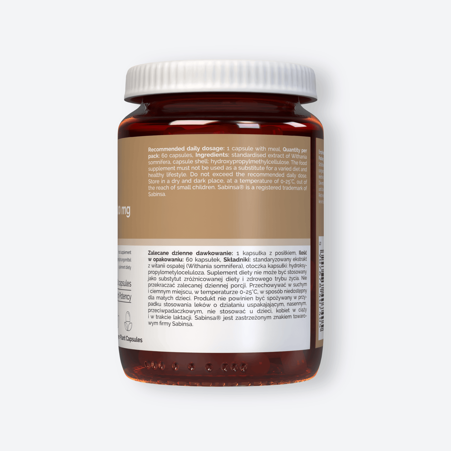 Vitaler's Adaptogeny Ashwagandha 600 mg - 60 kapsułek