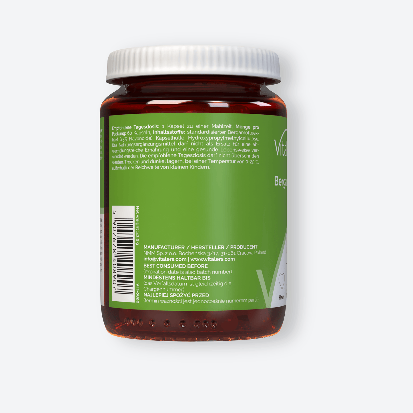 Vitaler's Ekstrakty Bergamotka 500 mg - 60 kapsułek