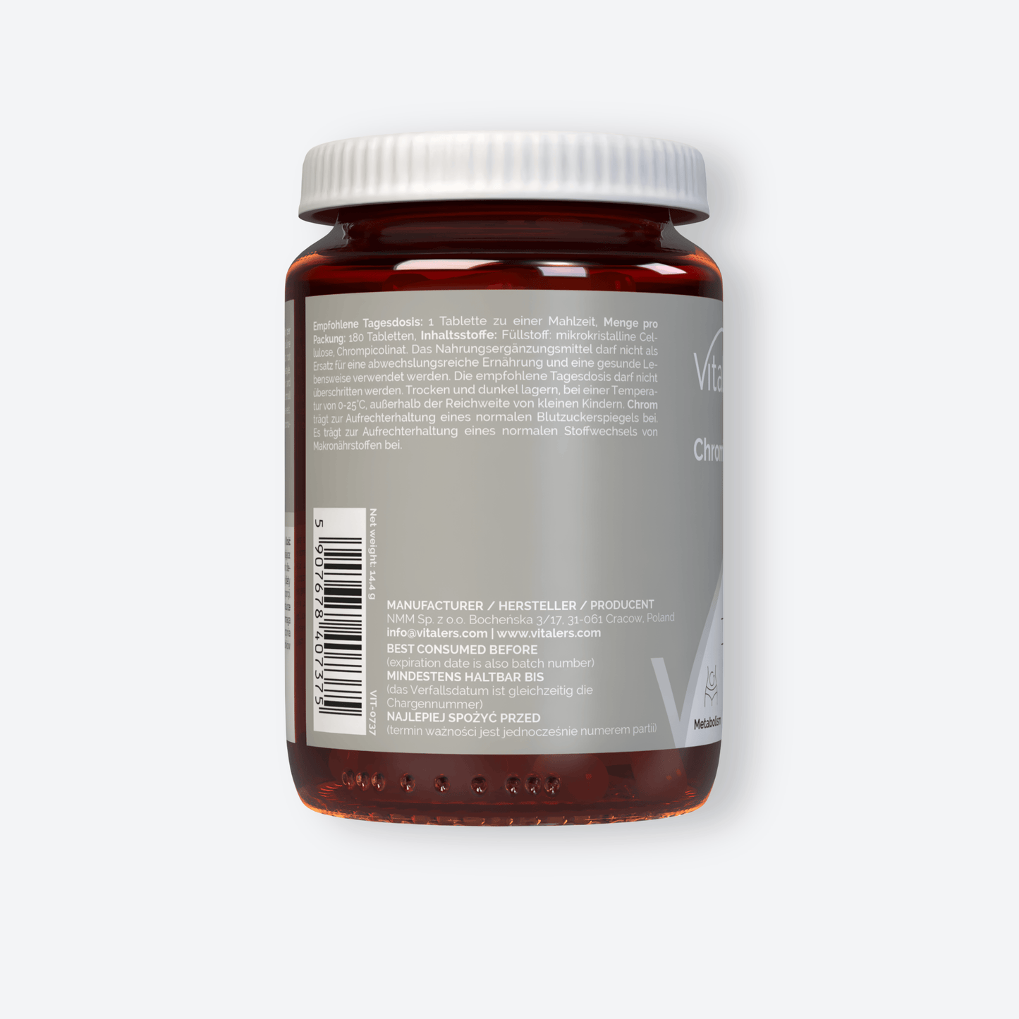 Vitaler's Minerały Chrom 200 mcg - 180 tabletek