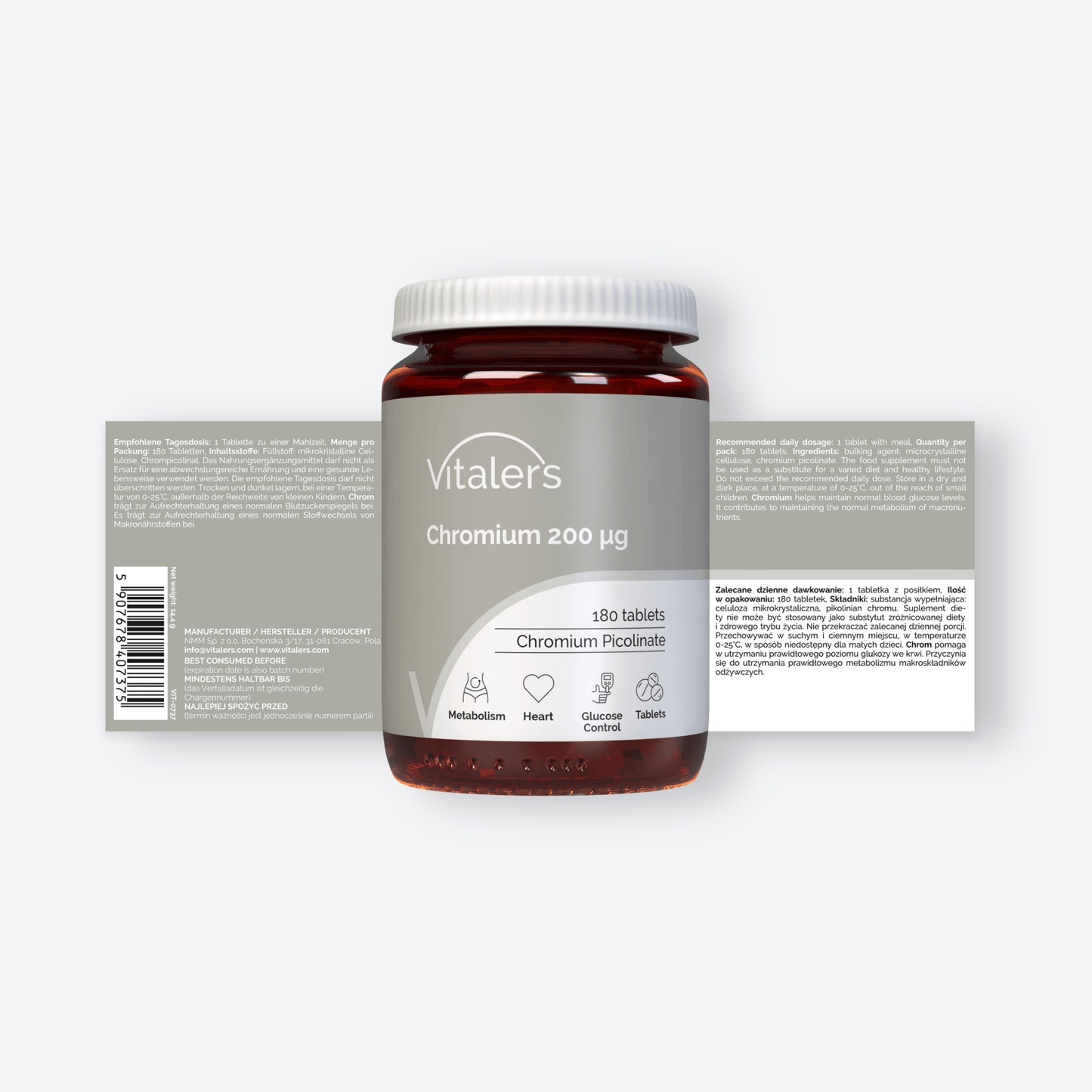 Vitaler's Minerały Chrom 200 mcg - 180 tabletek