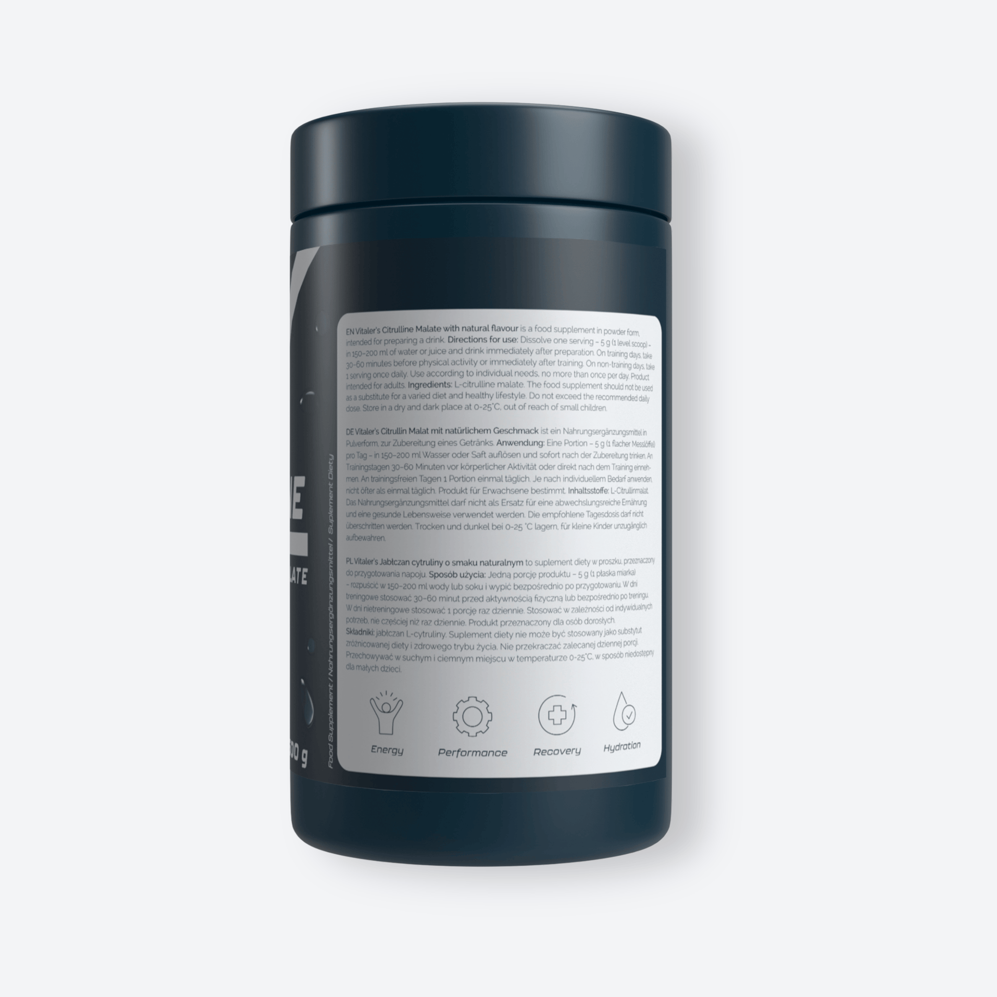 Vitaler's Aminokwasy Cytrulina (jabłczan L-cytruliny) w proszku - 500 g