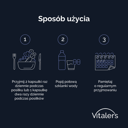 Vitaler's Minerały Cytrynian wapnia + Witamina D3 2000 IU - 60 kapsułek