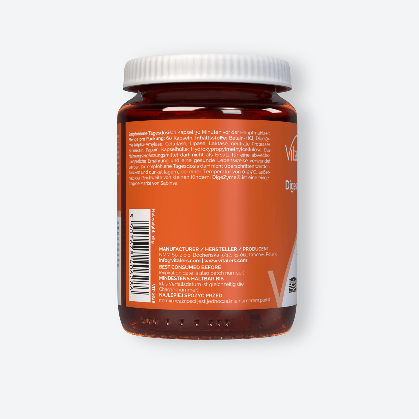 Vitaler's Enzymy Enzymy Trawienne - 60 kapsułek