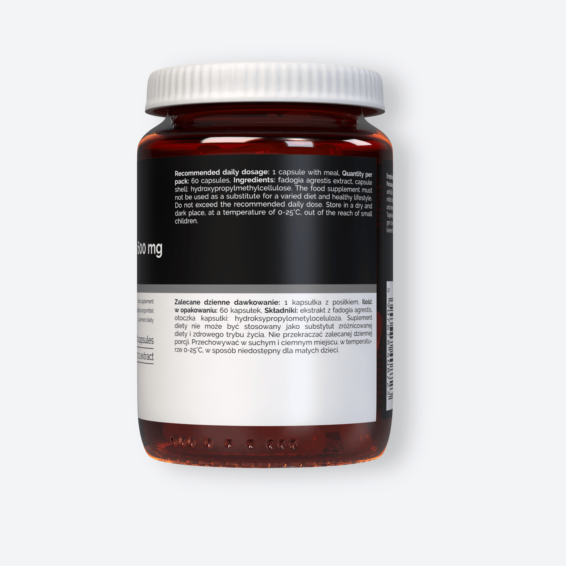 Vitaler's Ekstrakty Fadogia agrestis 600 mg - 60 kapsułek
