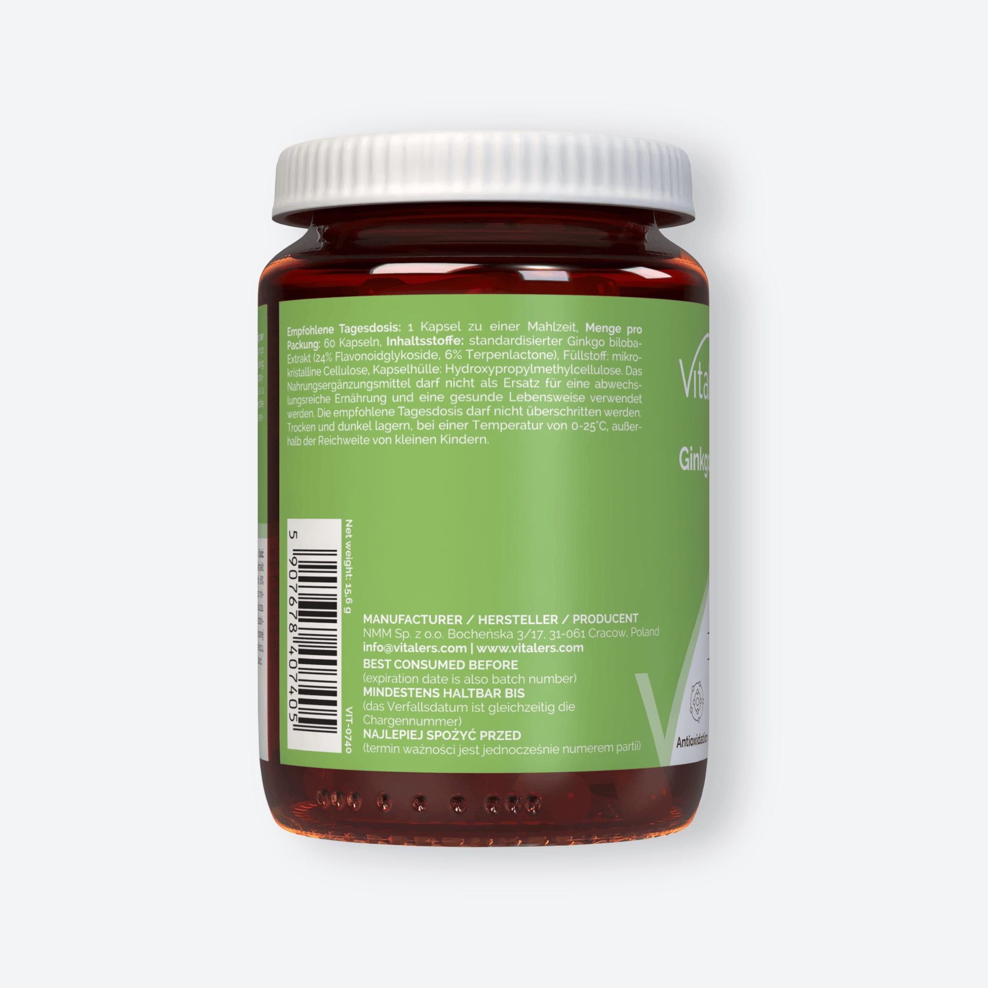 Vitaler's Ekstrakty Ginkgo Biloba 120 mg - 60 kapsułek