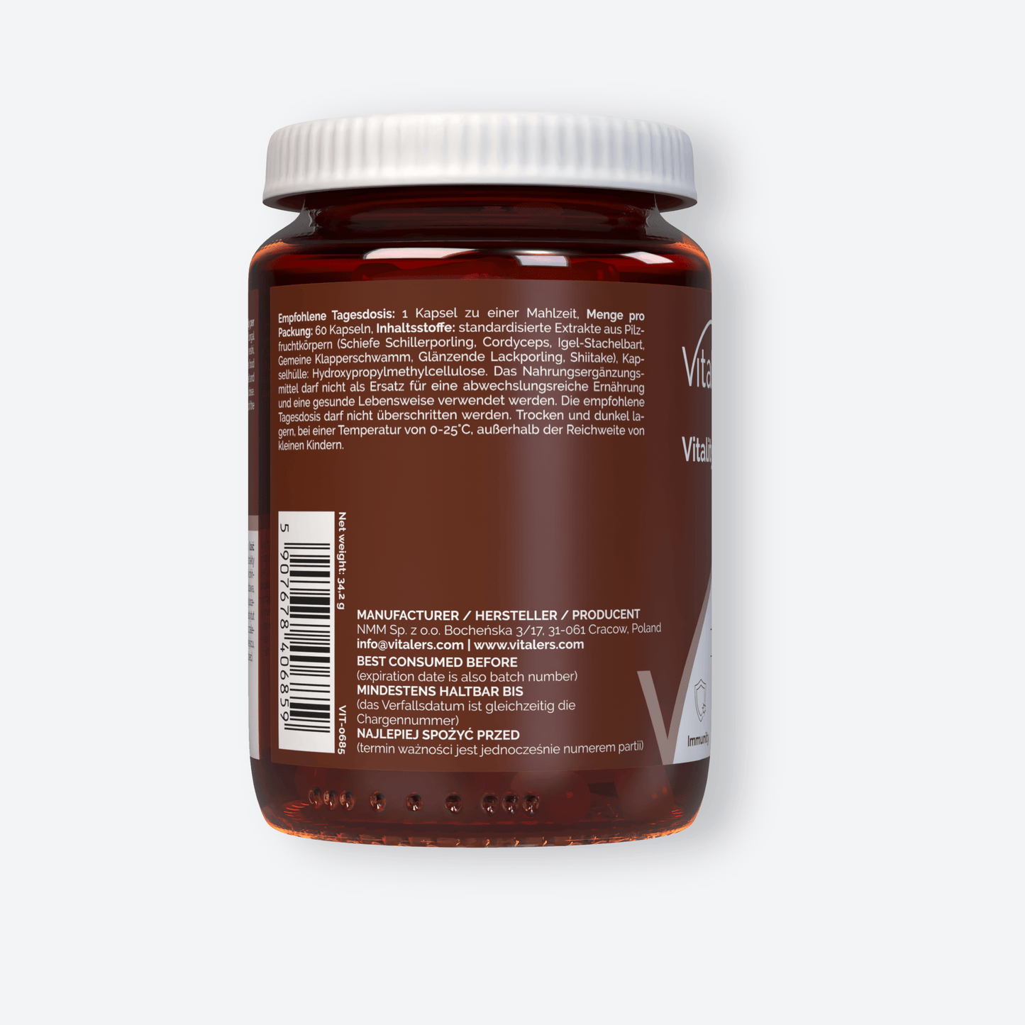Vitaler's Ekstrakty Grzyby witalne - 60 kapsułek