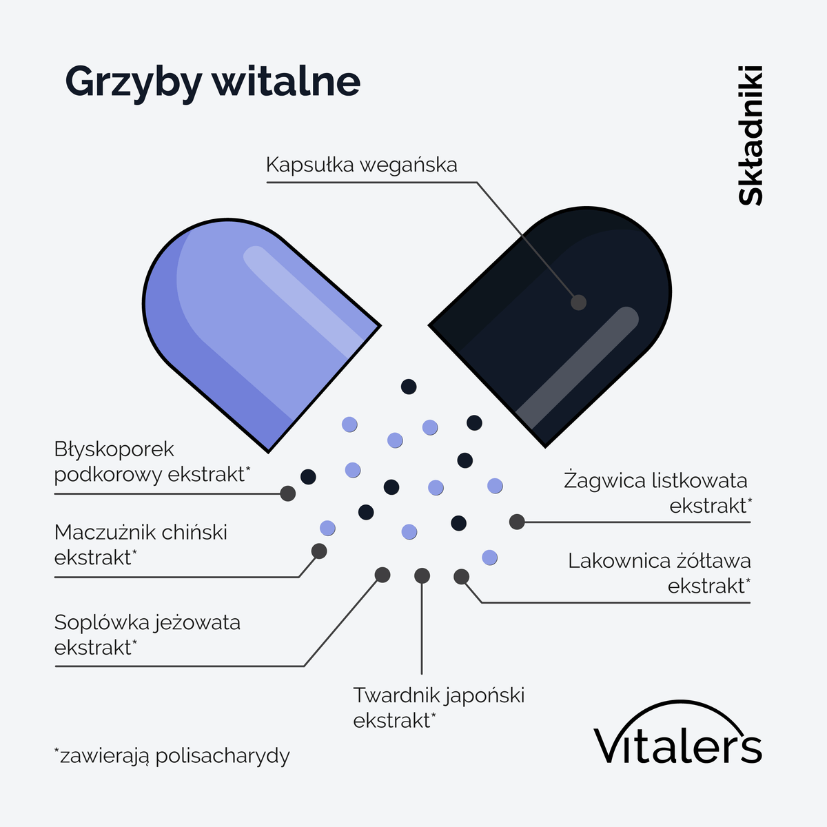 Vitaler's Ekstrakty Grzyby witalne - 60 kapsułek