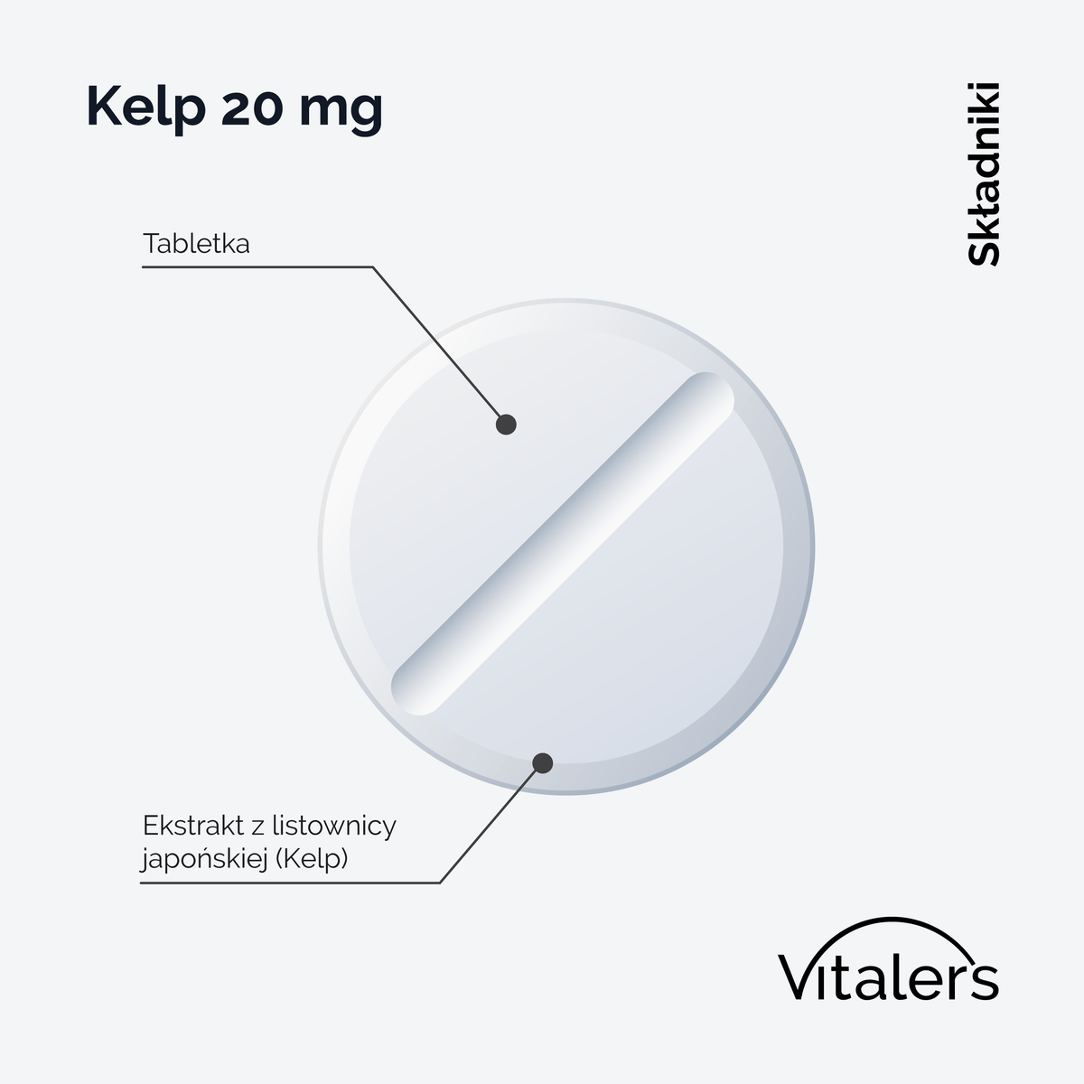 Vitaler's Minerały Kelp 20 mg - 180 tabletek