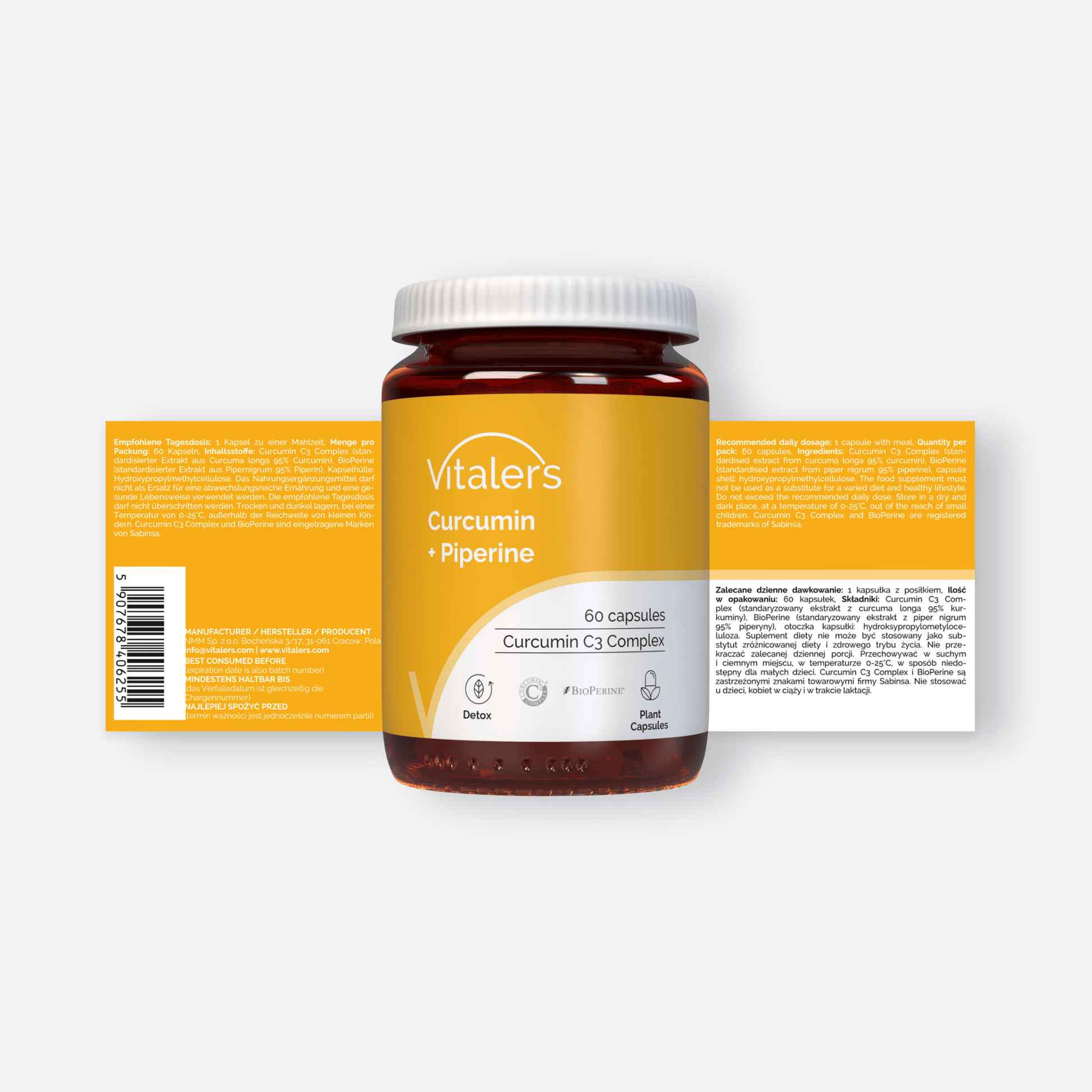 Vitaler's Antyoksydanty Kurkumina + Piperyna - 60 kapsułek