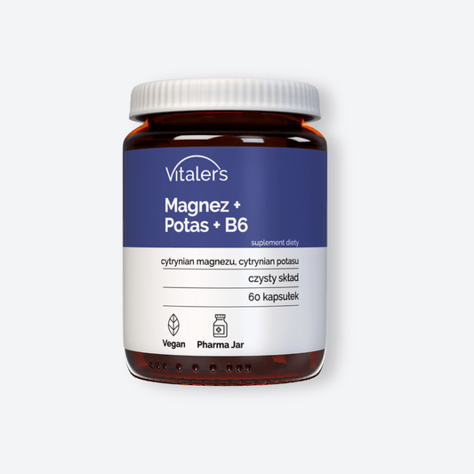 Magnez 100 mg + Potas 150 mg + Witamina B6 10 mg - 60 kapsułek