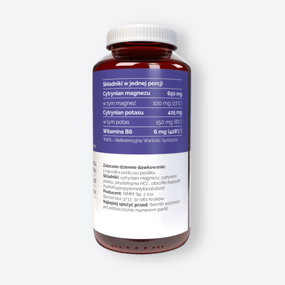 Vitaler's Minerały Magnez 100 mg + Potas 150 mg + Witamina B6 6 mg - 120 kapsułek