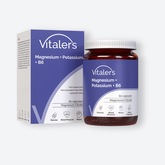 Vitaler's Minerały Magnez 100 mg + Potas 150 mg + Witamina B6 6 mg - 60 kapsułek