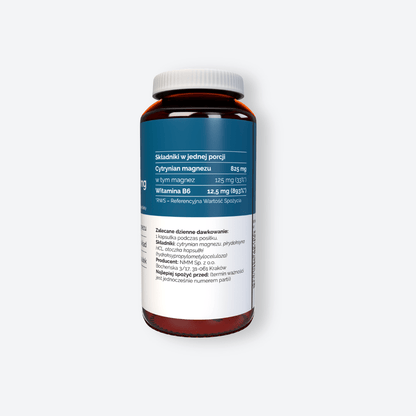Magnez 125 mg + Witamina B6 12,5 mg - 120 kapsułek