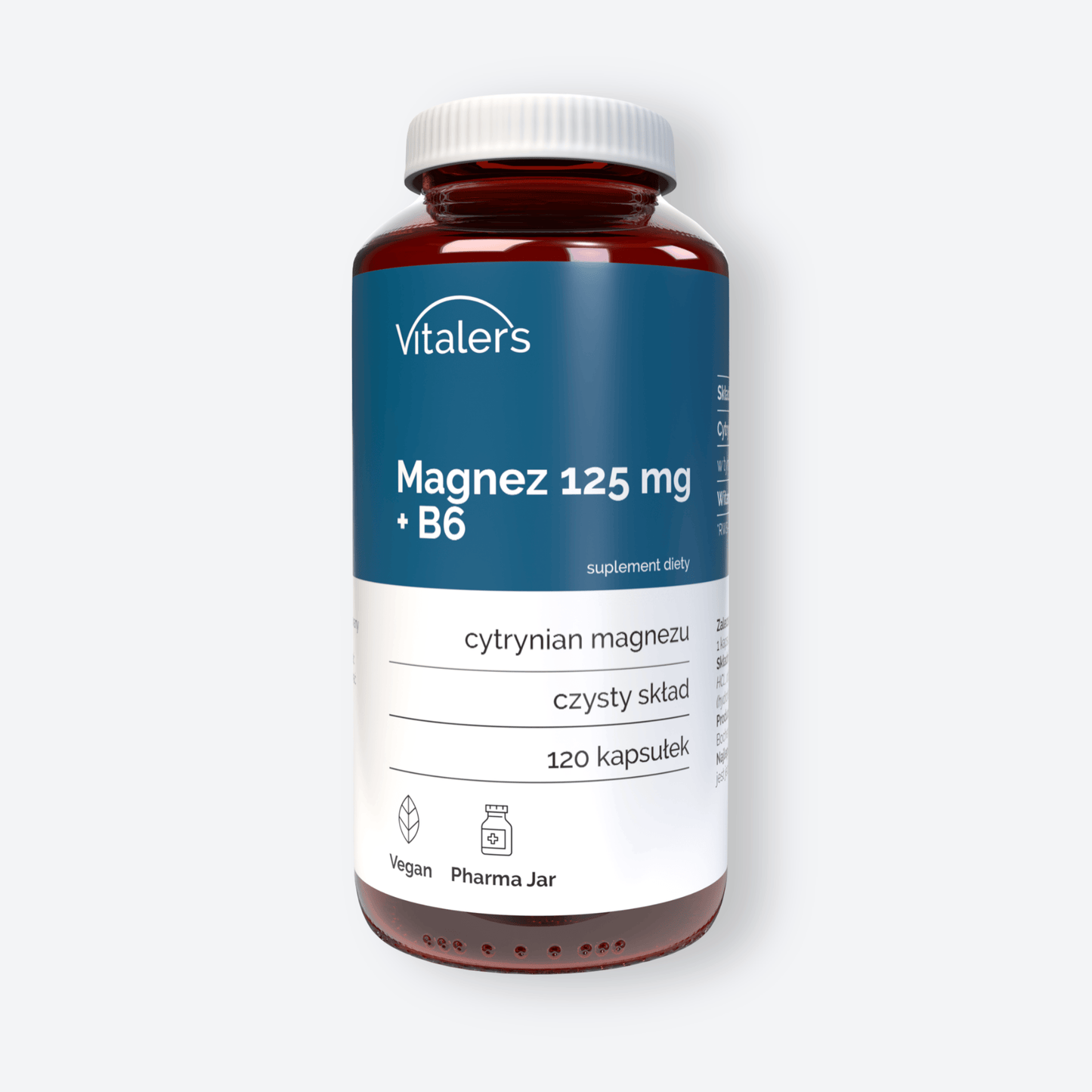 Vitaler's Minerały Magnez 125 mg + Witamina B6 12,5 mg - 120 kapsułek
