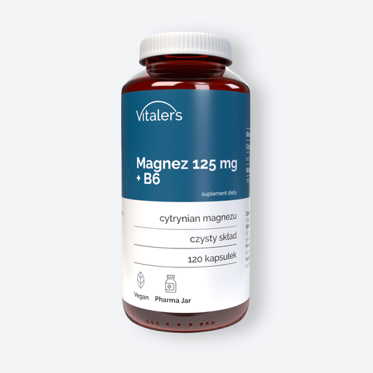 Vitaler's Minerały Magnez 125 mg + Witamina B6 6 mg - 120 kapsułek