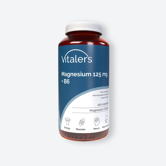 Vitaler's Minerały Magnez 125 mg + Witamina B6 6 mg - 120 kapsułek