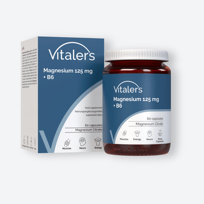 Vitaler's Minerały Magnez 125 mg + Witamina B6 6 mg - 60 kapsułek