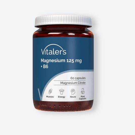 Vitaler's Minerały Magnez 125 mg + Witamina B6 6 mg - 60 kapsułek