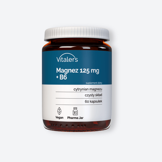 Magnez 125 mg + Witamina B6 - 60 kapsułek