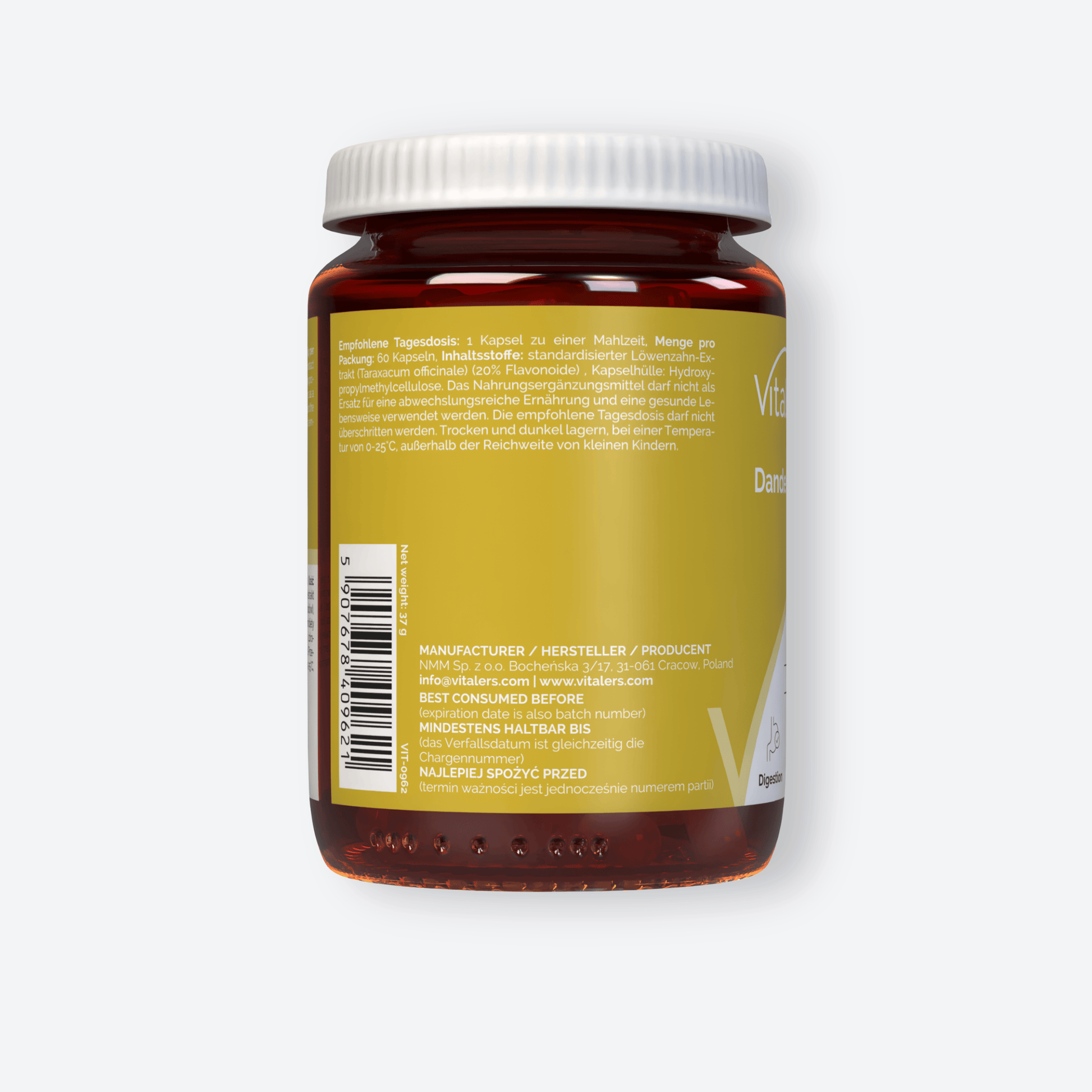 Vitaler's Ekstrakty Mniszek lekarski 500 mg - 60 kapsułek