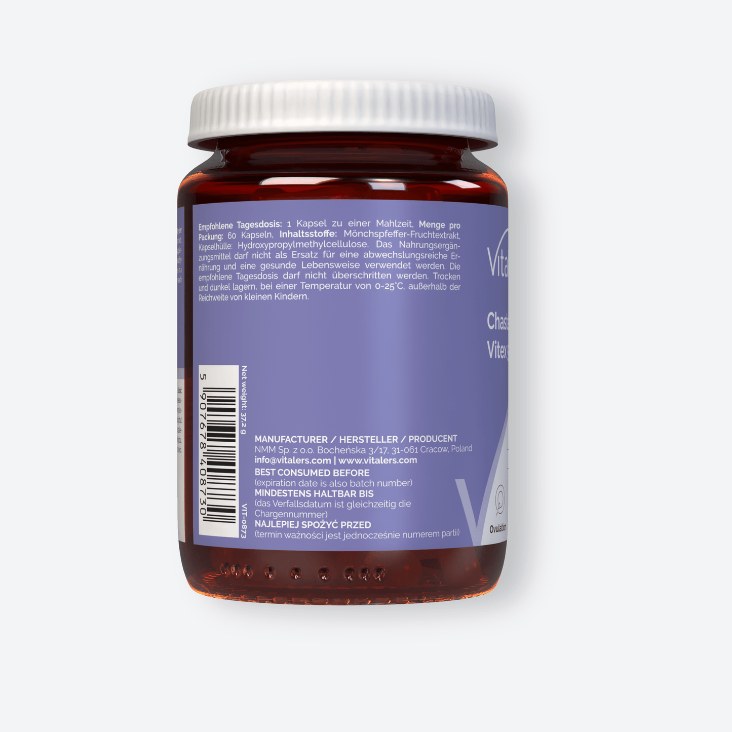 Vitaler's Ekstrakty Niepokalanek pospolity (Vitex) 500 mg - 60 kapsułek