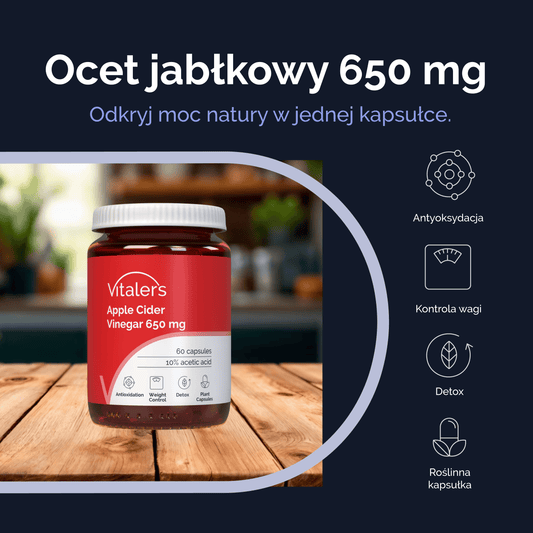 Vitaler's Specjalistyczne Ocet jabłkowy 650 mg - 60 kapsułek