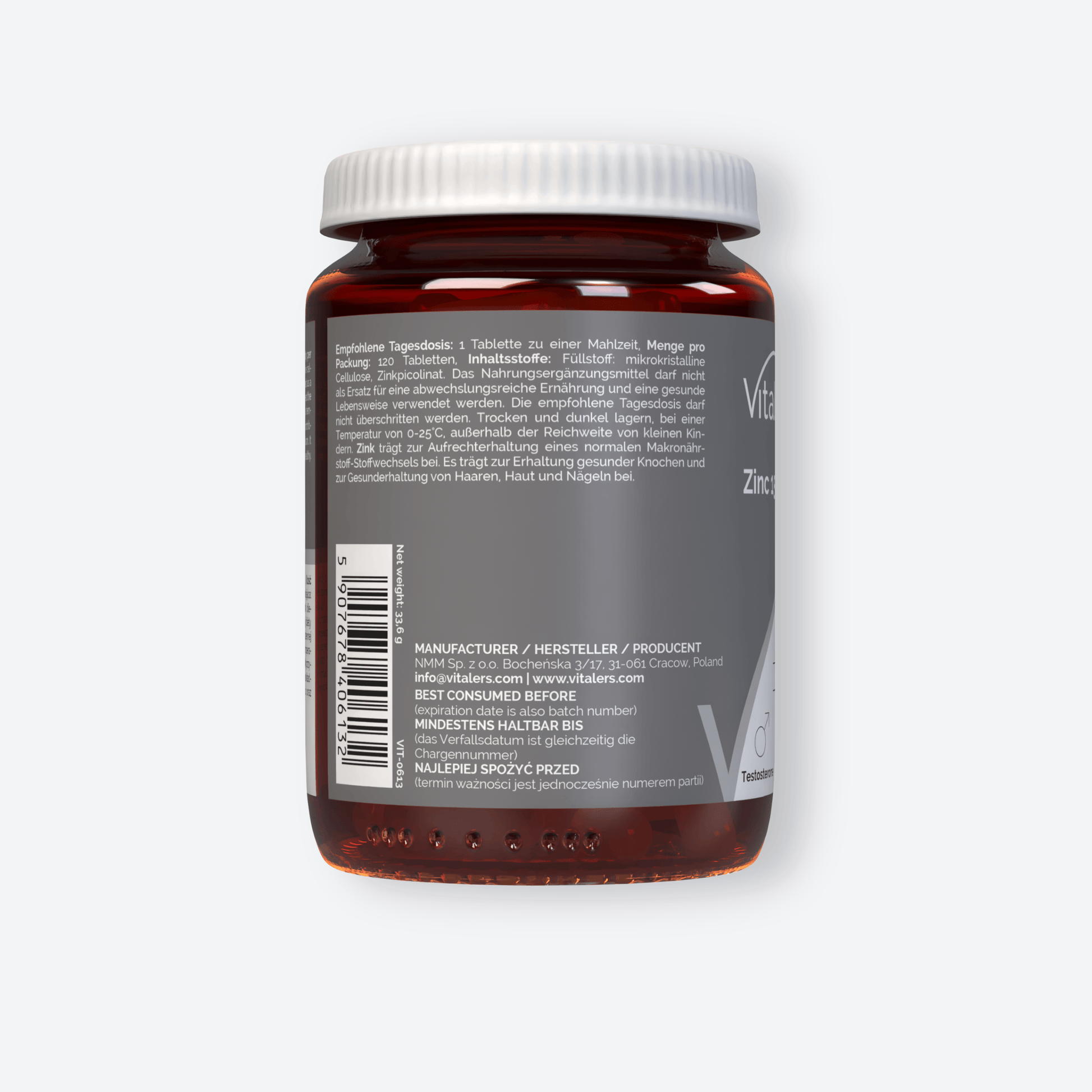 Vitaler's Minerały Pikolinian Cynku 15 mg - 120 tabletek