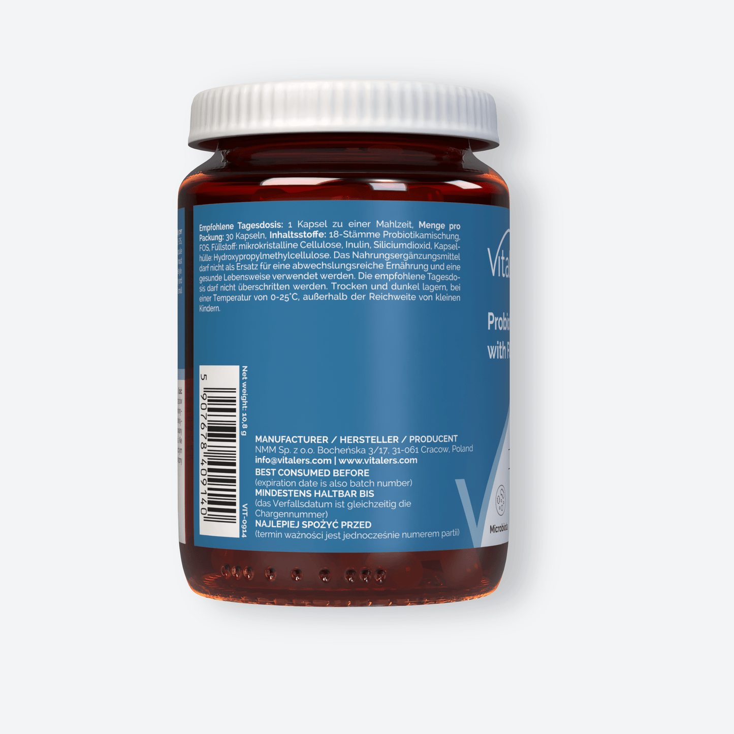 Vitaler's Probiotyki Probiotyk 18 szczepów z FOS - 30 kapsułek