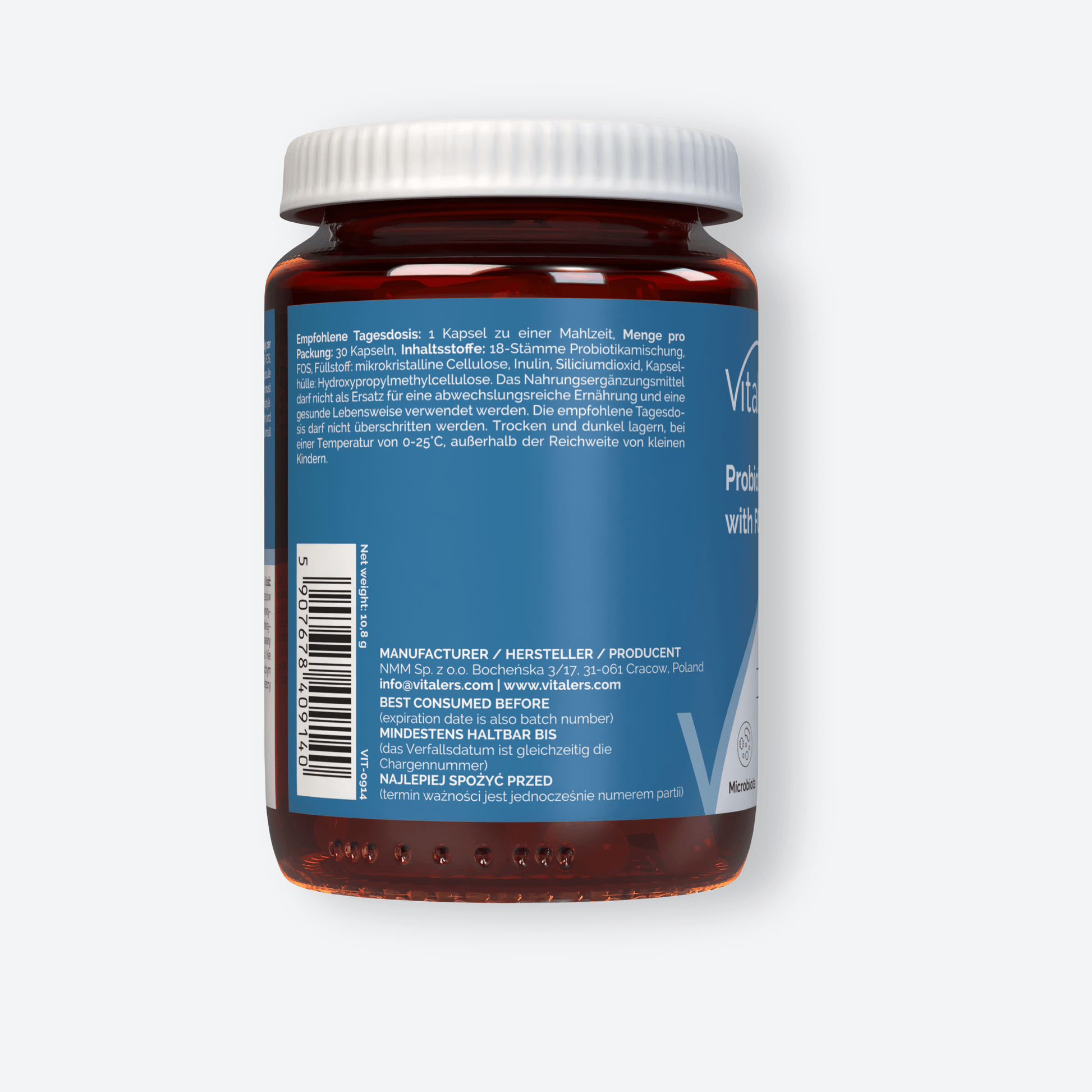 Vitaler's Probiotyki Probiotyk 18 szczepów z FOS - 30 kapsułek